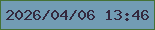 文字の大きさ：1、枠の色：457236、背景の色：729cb4、文字の色：34283e 無料ブログパーツのブログ時計