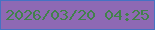 文字の大きさ：2、枠の色：4572c3、背景の色：8e69b4、文字の色：42814b 無料ブログパーツのブログ時計