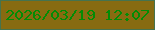 文字の大きさ：2、枠の色：45734e、背景の色：876b11、文字の色：028c05 無料ブログパーツのブログ時計
