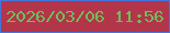 文字の大きさ：5、枠の色：4576dd、背景の色：b33549、文字の色：6fbe5b 無料ブログパーツのブログ時計