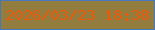 文字の大きさ：1、枠の色：4579be、背景の色：937d3e、文字の色：eb5b0b 無料ブログパーツのブログ時計