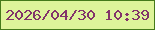 文字の大きさ：2、枠の色：457a1a、背景の色：def49a、文字の色：82336a 無料ブログパーツのブログ時計