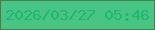 文字の大きさ：4、枠の色：45804a、背景の色：48c584、文字の色：1bb86e 無料ブログパーツのブログ時計