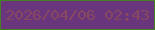 文字の大きさ：1、枠の色：458124、背景の色：69357c、文字の色：884860 無料ブログパーツのブログ時計