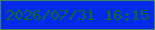文字の大きさ：1、枠の色：458164、背景の色：052aea、文字の色：0d6d28 無料ブログパーツのブログ時計