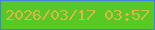 文字の大きさ：2、枠の色：4581e4、背景の色：58c825、文字の色：ddb54b 無料ブログパーツのブログ時計