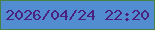 文字の大きさ：1、枠の色：458244、背景の色：528dd1、文字の色：4c217e 無料ブログパーツのブログ時計