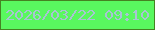 文字の大きさ：3、枠の色：458322、背景の色：59f85f、文字の色：a8c4d3 無料ブログパーツのブログ時計