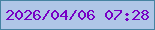 文字の大きさ：3、枠の色：4583a1、背景の色：afc6e7、文字の色：7700c5 無料ブログパーツのブログ時計