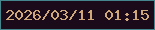 文字の大きさ：2、枠の色：45858d、背景の色：1b0a19、文字の色：cfa779 無料ブログパーツのブログ時計
