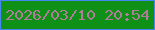 文字の大きさ：1、枠の色：4585f4、背景の色：0f9118、文字の色：af7c9a 無料ブログパーツのブログ時計