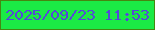文字の大きさ：5、枠の色：458710、背景の色：1bea45、文字の色：5449d8 無料ブログパーツのブログ時計