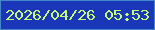 文字の大きさ：3、枠の色：4588ca、背景の色：1a37b9、文字の色：c6fc77 無料ブログパーツのブログ時計