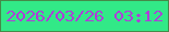 文字の大きさ：5、枠の色：458a49、背景の色：32e987、文字の色：ae3ed9 無料ブログパーツのブログ時計