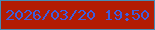 文字の大きさ：4、枠の色：458cb6、背景の色：b21c04、文字の色：3d5edf 無料ブログパーツのブログ時計