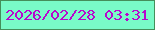 文字の大きさ：5、枠の色：458f5a、背景の色：79fbc7、文字の色：b807cd 無料ブログパーツのブログ時計