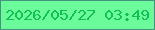 文字の大きさ：4、枠の色：45927e、背景の色：6cfb9b、文字の色：11bf56 無料ブログパーツのブログ時計