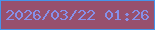 文字の大きさ：4、枠の色：4594eb、背景の色：97506e、文字の色：8690e9 無料ブログパーツのブログ時計
