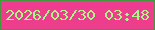 文字の大きさ：2、枠の色：459640、背景の色：ee3d8c、文字の色：a7fa83 無料ブログパーツのブログ時計