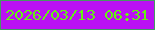 文字の大きさ：3、枠の色：459963、背景の色：ba11f3、文字の色：64f213 無料ブログパーツのブログ時計