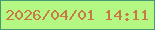 文字の大きさ：3、枠の色：459972、背景の色：b4f883、文字の色：c97947 無料ブログパーツのブログ時計