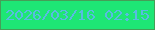 文字の大きさ：3、枠の色：459e57、背景の色：1ee675、文字の色：59bbe1 無料ブログパーツのブログ時計