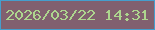 文字の大きさ：4、枠の色：459ecd、背景の色：81606f、文字の色：add58e 無料ブログパーツのブログ時計