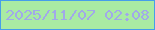 文字の大きさ：1、枠の色：459eea、背景の色：a9eba3、文字の色：a1a9e9 無料ブログパーツのブログ時計