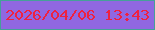 文字の大きさ：4、枠の色：45a099、背景の色：9067e1、文字の色：ef2140 無料ブログパーツのブログ時計