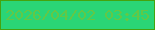 文字の大きさ：4、枠の色：45a30e、背景の色：2ad576、文字の色：62c846 無料ブログパーツのブログ時計