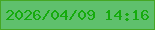 文字の大きさ：3、枠の色：45a724、背景の色：5fc06d、文字の色：15ab0d 無料ブログパーツのブログ時計