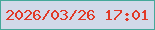 文字の大きさ：3、枠の色：45a89a、背景の色：d2d9e9、文字の色：e13927 無料ブログパーツのブログ時計