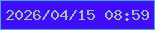 文字の大きさ：1、枠の色：45a8d2、背景の色：400cfa、文字の色：a0c49f 無料ブログパーツのブログ時計