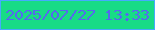 文字の大きさ：4、枠の色：45aafd、背景の色：18db86、文字の色：5568ee 無料ブログパーツのブログ時計