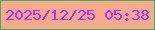 文字の大きさ：2、枠の色：45ab63、背景の色：f6ab8d、文字の色：d129ed 無料ブログパーツのブログ時計