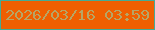 文字の大きさ：5、枠の色：45ab95、背景の色：ef5f01、文字の色：b7a565 無料ブログパーツのブログ時計