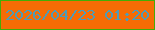 文字の大きさ：3、枠の色：45ac07、背景の色：f66c05、文字の色：4f9bb7 無料ブログパーツのブログ時計