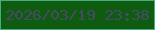 文字の大きさ：1、枠の色：45ad83、背景の色：0f5c11、文字の色：464b67 無料ブログパーツのブログ時計