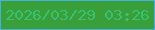 文字の大きさ：5、枠の色：45b0e6、背景の色：389f39、文字の色：38c074 無料ブログパーツのブログ時計