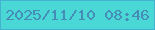 文字の大きさ：5、枠の色：45b1d1、背景の色：49d8d5、文字の色：458cb7 無料ブログパーツのブログ時計