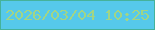 文字の大きさ：2、枠の色：45b29a、背景の色：56c9ea、文字の色：a2d585 無料ブログパーツのブログ時計