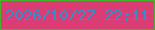 文字の大きさ：5、枠の色：45b42a、背景の色：da3d74、文字の色：318fcd 無料ブログパーツのブログ時計