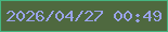 文字の大きさ：2、枠の色：45b681、背景の色：4f693f、文字の色：99a3e9 無料ブログパーツのブログ時計