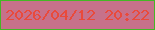 文字の大きさ：5、枠の色：45b725、背景の色：c7718a、文字の色：e94a3c 無料ブログパーツのブログ時計