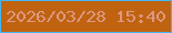 文字の大きさ：3、枠の色：45b7f1、背景の色：c06310、文字の色：dd9881 無料ブログパーツのブログ時計