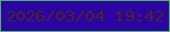 文字の大きさ：5、枠の色：45b859、背景の色：2e03a3、文字の色：43282c 無料ブログパーツのブログ時計