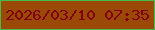文字の大きさ：3、枠の色：45ba4e、背景の色：9a4a06、文字の色：820102 無料ブログパーツのブログ時計