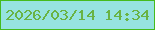 文字の大きさ：1、枠の色：45bb1d、背景の色：96e3e0、文字の色：69b343 無料ブログパーツのブログ時計