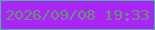 文字の大きさ：3、枠の色：45bc99、背景の色：ab24f8、文字の色：629772 無料ブログパーツのブログ時計