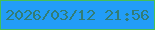 文字の大きさ：2、枠の色：45c056、背景の色：229df7、文字の色：327d75 無料ブログパーツのブログ時計